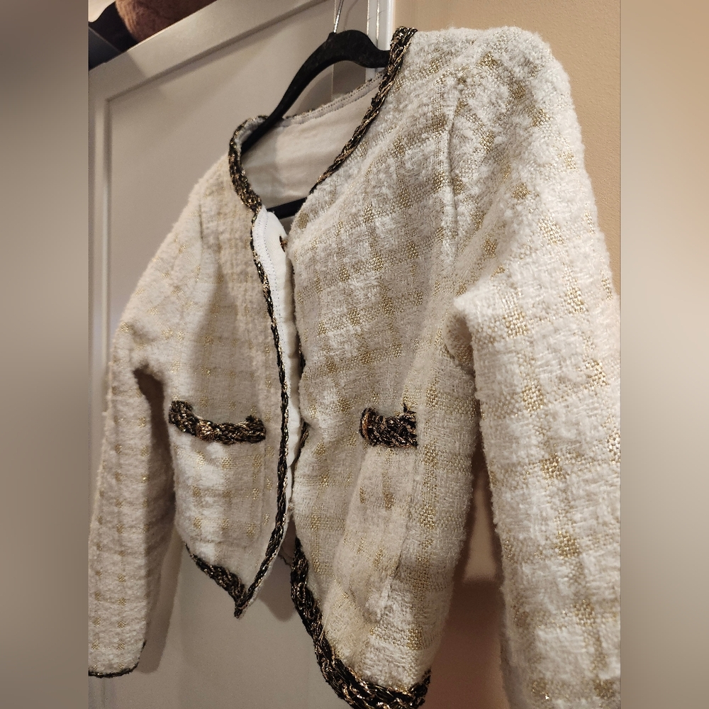 Tweed Button Jacket - Picture 2 of 7
